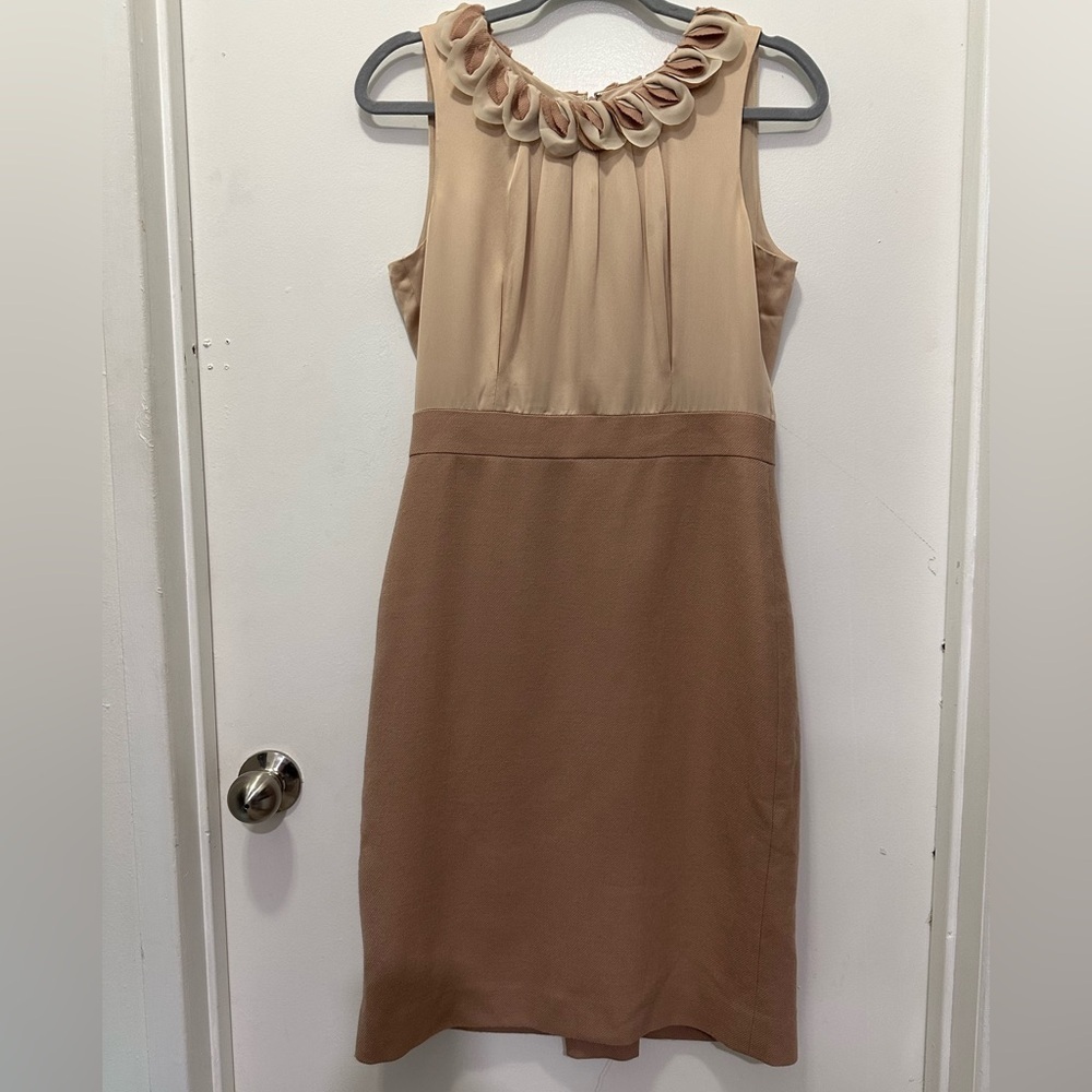 J. Crew Collection Cream Sheath Dress Silk/Wool Blend Sz 6